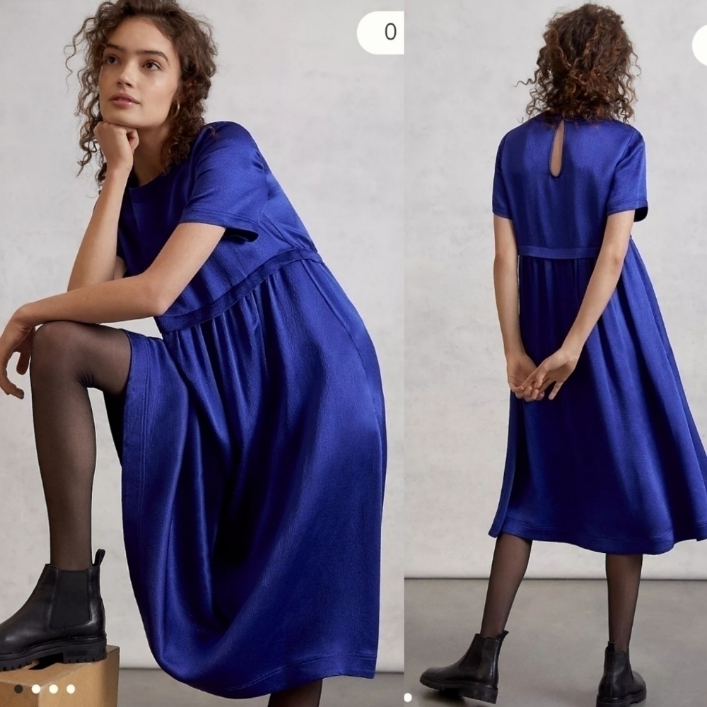 Anthropologie Jimena Blue Midi Dress Size Small